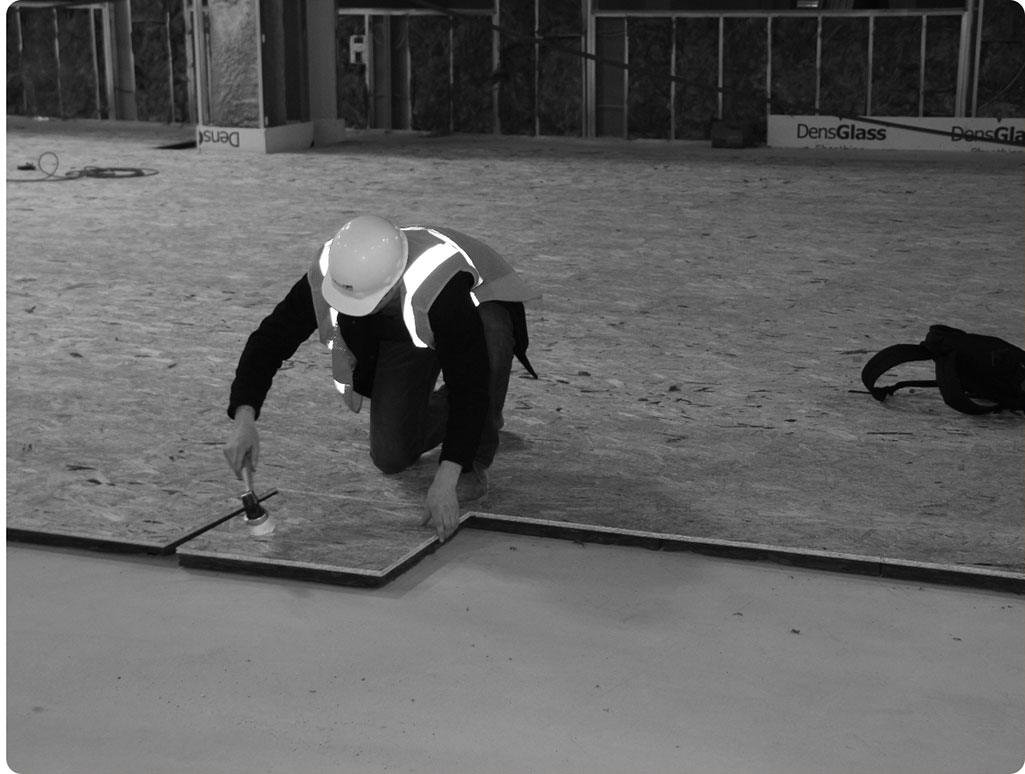 Flooring in process